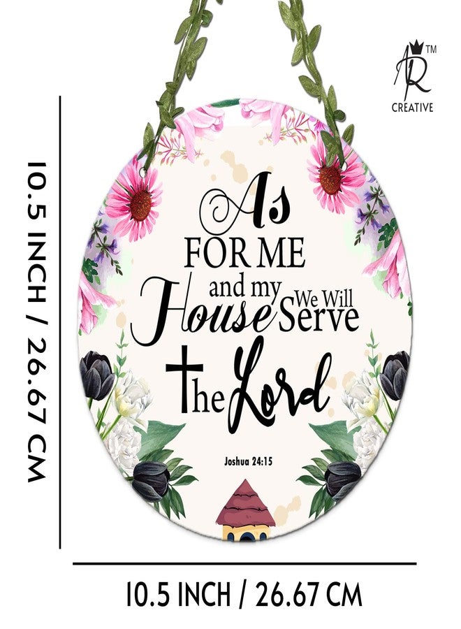 AR Creative As For Me - Bible Verse Wall Hanging For Home Decoration, Bible Quotes MDF Wooden Wall Art, Bible Verse, Home, Office Decor, Wall Wood Hanger (10.5 inch x 10.5 inch) - Image 5